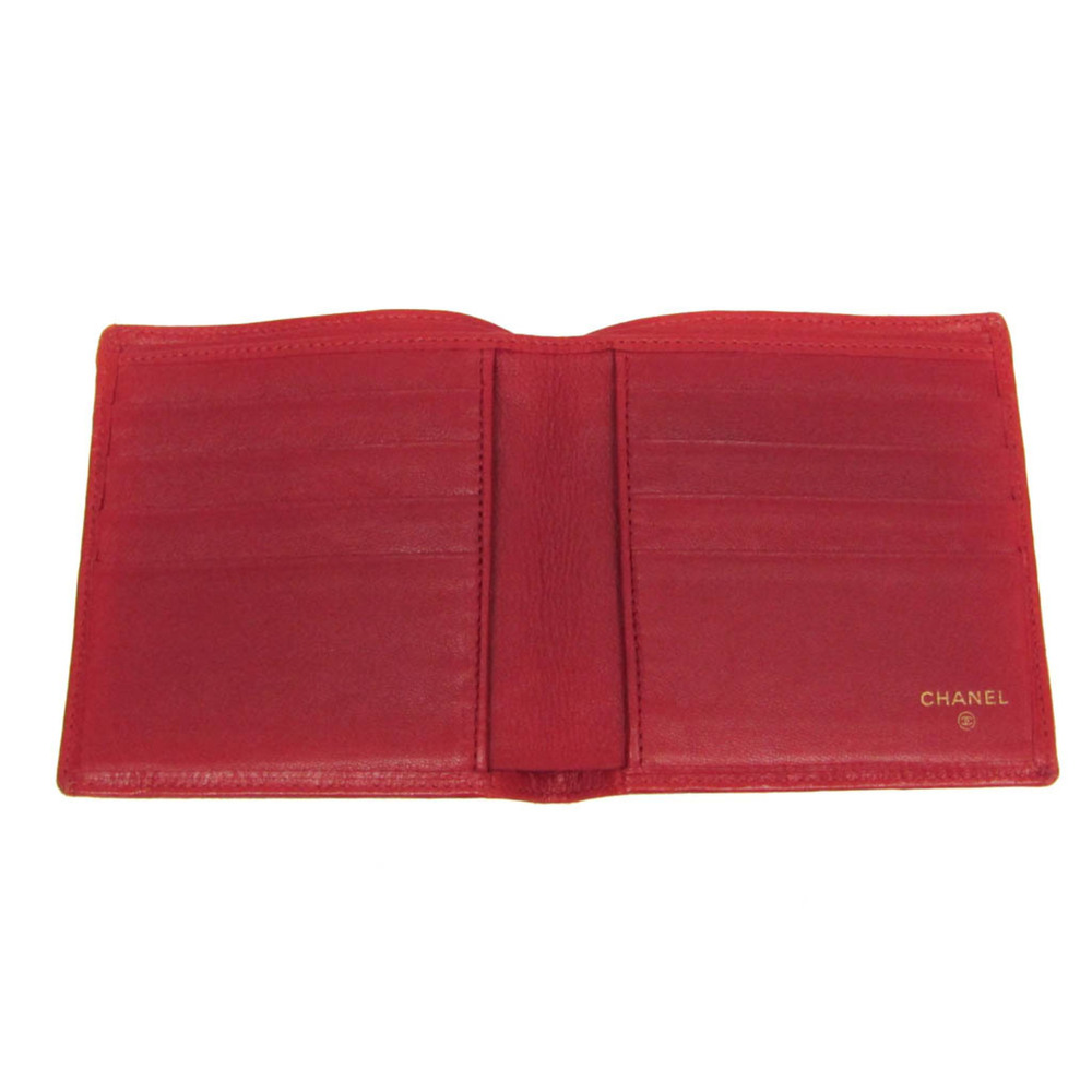 CHANEL Authentic Red Lambskin Leather Wallet - Picture 3 of 13